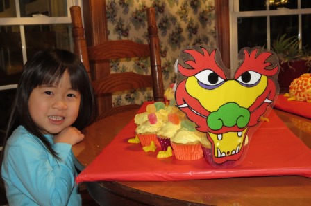 Karis with Dragon Cupcakes
